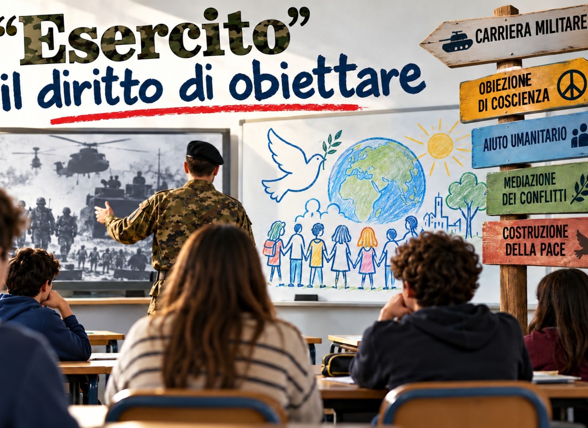 Esercito a scuola: il diritto di obiettare